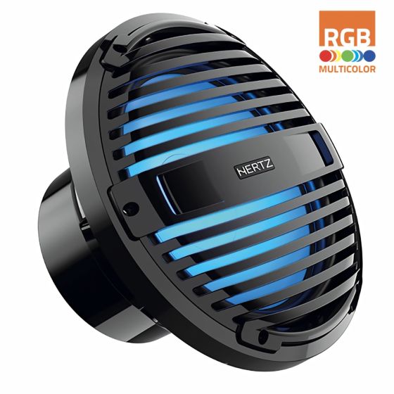 Hertz 500W 10" 2 Ohm HMS RGB LED Marine Subwoofer - Total Black